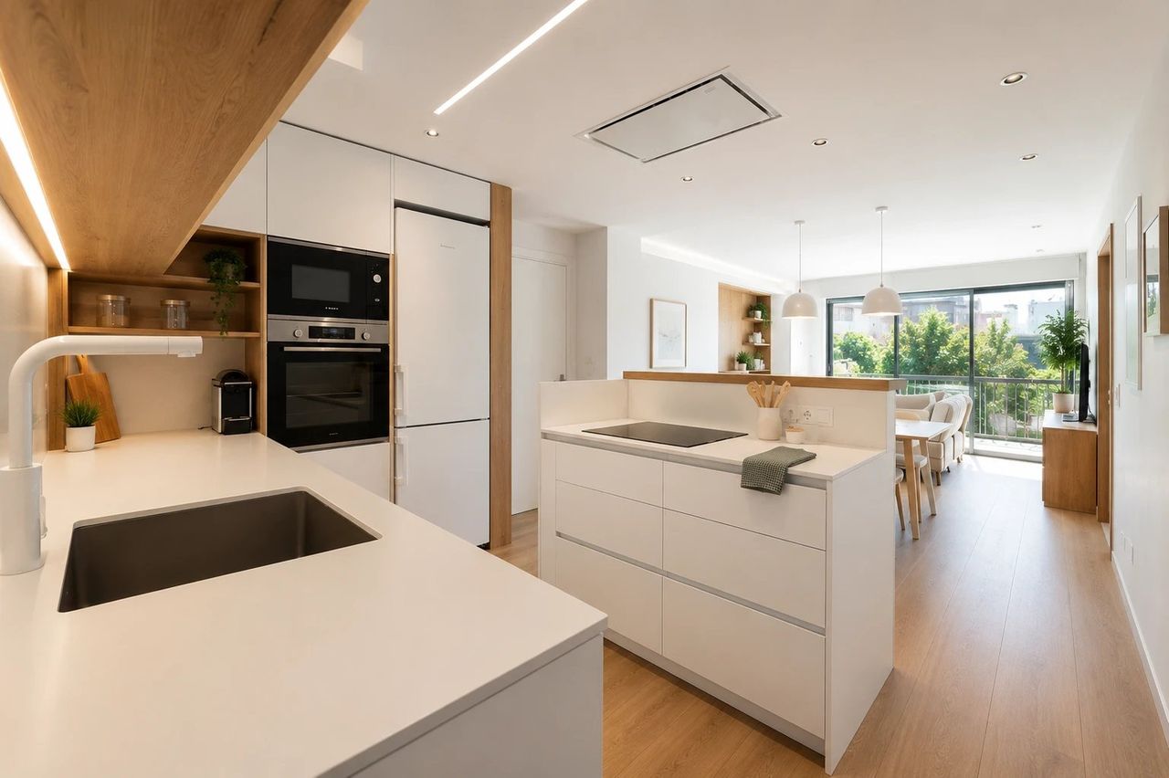 Reforma integral con cocina de isla en Almassora
